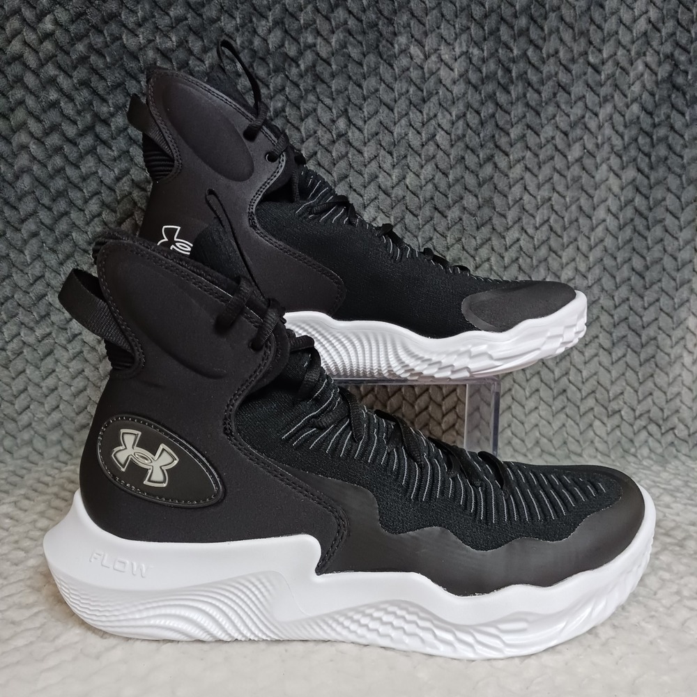 Under Armour Flow Ace Highlight Black White Women's Volleyball Shoes Size 12.5